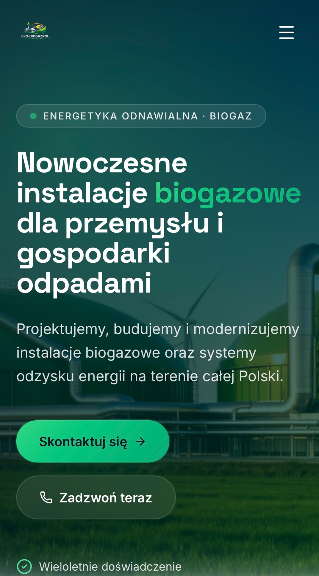 EKO-BIOGAZPOL — wersja mobile